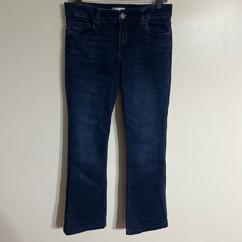 Kut from the Kloth Natalie Flare Jeans‎ Dark Wash Mid Rise Denim Womens Size 6